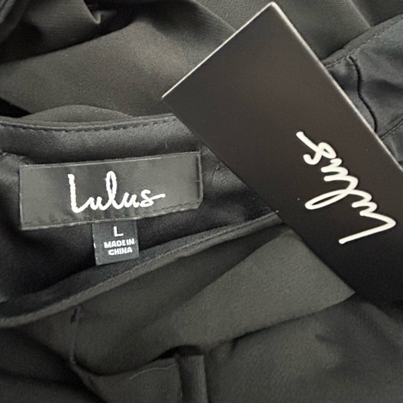 NEW LuLu's Black Open Back Midi Dress Large Bow Evening Formal Party - Picture 11 of 13